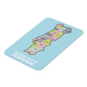 Politische Landkarte Portugals Magnet (Linke Seite)
