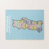 Politische Landkarte Portugals Puzzle (Horizontal)