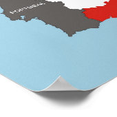 Politische Landkarte spinnen Poster (Ecke)