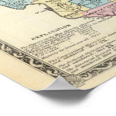 Politische Landkarte von Illinois Poster (Ecke)