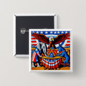 Politische Party Button (Vorne & Hinten)