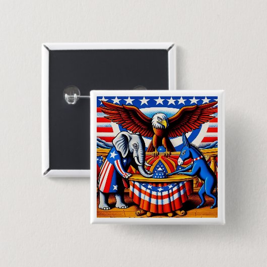 Politische Party Button (Vorne & Hinten)