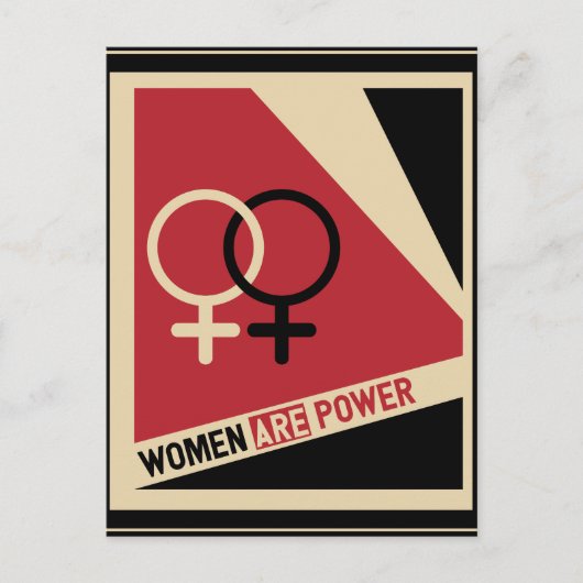 Politische Postkarte der feministischen Kunst (Vorderseite)