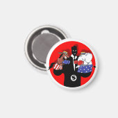 Politische Puppentheater Magnet (Vorderseite/Rückseite)