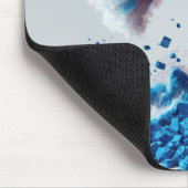 Politische Rote Welle mit blauer Mauer Mousepad (Ecke)