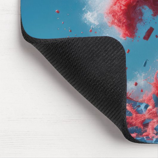 Politische rote Welle zerstört eine blaue Mauer Mousepad (Ecke)