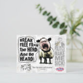 Politische Schaf-Schreie Postkarte (Stehend Vorderseite)