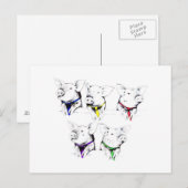 Politische Schweine (Postkarte) Postkarte (Vorne/Hinten)