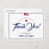 Politische Spende | Patriotic Themed Vielen Dank Postkarte (Vorne/Hinten)