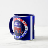 Politische Tasse Demokraten (Vorderseite Links)