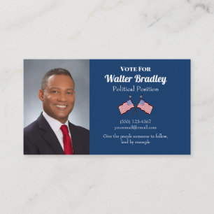 Politische Visitenkarte der amerikanischen Flagge