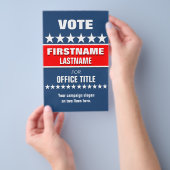 Politische Vorlage für benutzerdefinierte Kampagne Flyer (Handgriff)