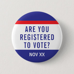 Politische Wählerregistrierung  Button