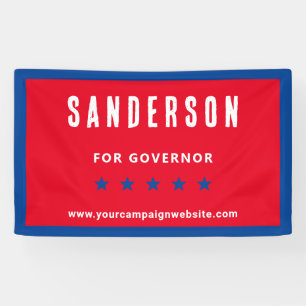 Politische Wahlkampagne Name Red White Blue Banner