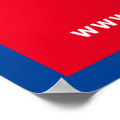 Politische Wahlkampagne Name Red White Blue Poster (Ecke)