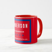 Politische Wahlkampagne Name Red White Blue Tasse (VorderseiteRechts)