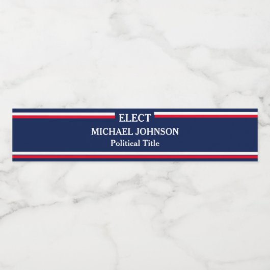 Politische Wahlkampagne Wasserflaschenetikett (Einzelnes Label)