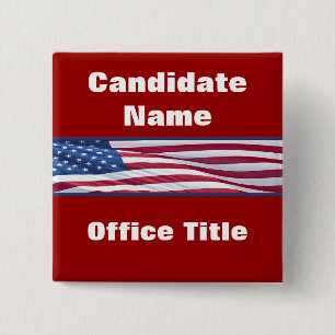 Politische Wahlkampfbuttons Button