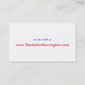 Politische Wahlkampffinanzierung (Abstimmung) Visitenkarte (Rückseite)