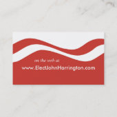 Politische Wahlkampffinanzierung (Wahl) Visitenkarte (Rückseite)