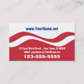 Politische Wahlkampfkarte - Demokrat Visitenkarte (Rückseite)