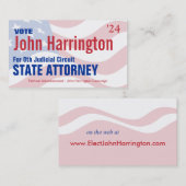 Politische Wahlkampfkarte - Staat Visitenkarte (Vorne/Hinten)