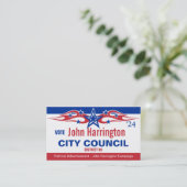 Politische Wahlkampfkarte - Stadtrat Visitenkarte (Stehend Vorderseite)