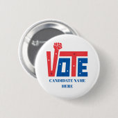 Politische Wahlkampfveranstaltung Button (Vorne & Hinten)