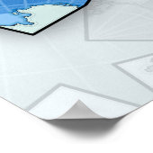 Politische Weltkarte Cahill-Keyes-Projektion Poster (Ecke)