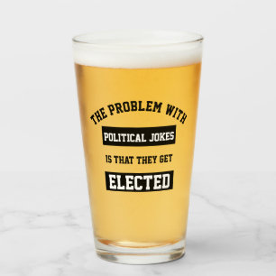 Politische Witze erhalten gewählt Glas