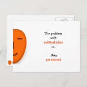 Politische Witze werden gewählt | Funny Quote Post Postkarte (Vorne/Hinten)