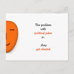 Politische Witze werden gewählt   Funny Quote Post Postkarte