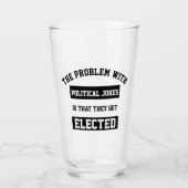 Politische Witze werden gewählt Glas (Vorderseite)