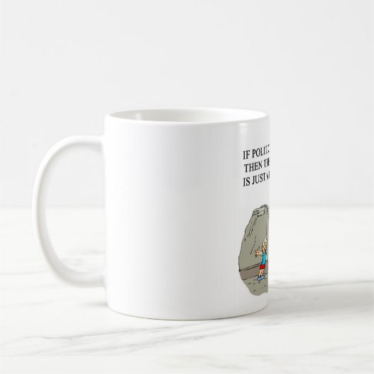 politische Witzgeschenk-T - Shirts Kaffeetasse (Links)