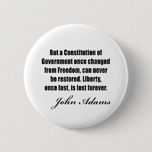 Politische Zitate durch John Adams Button
