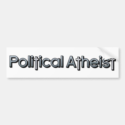 Politischer Atheist Autoaufkleber (Vorne)