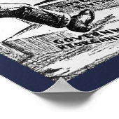 Politischer Cartoon gegen Trump - Alterter Cartoon Poster (Ecke)