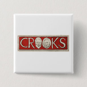 Politischer Cartoon-Knopf Button