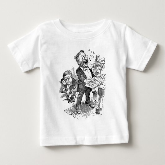 Politischer Cartoon Theodore Roosevelt 1912 Baby T-shirt (Vorderseite)