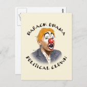 Politischer Clown Postkarte (Vorne/Hinten)