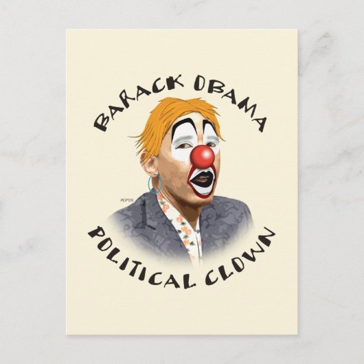 Politischer Clown Postkarte (Vorderseite)