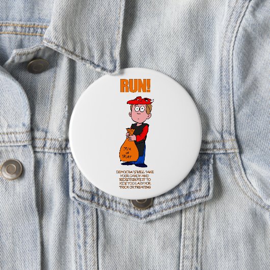 Politischer Halloweentrick oder -Leckerei Button (Beispiel)