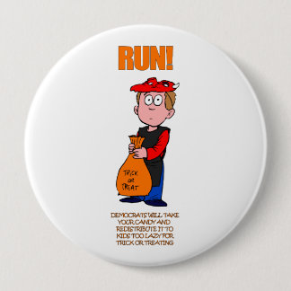 Politischer Halloweentrick oder -Leckerei Button