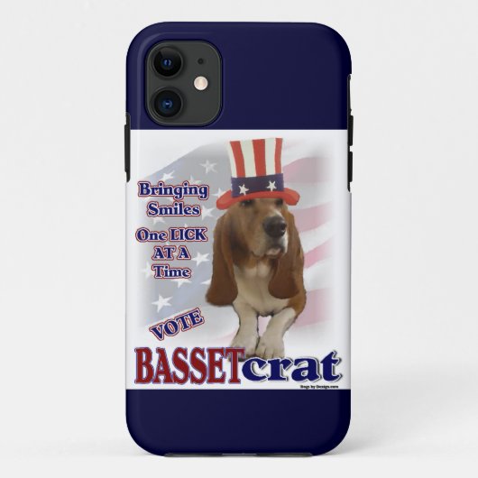 Politischer Humor im Basset Hound Case-Mate iPhone Hülle (Rückseite)