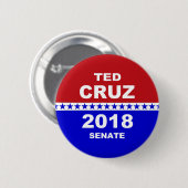 Politischer Knopf 2018 Senats Teds Cruz Button (Vorne & Hinten)