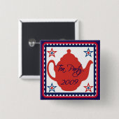 Politischer Knopf des Tee-Party-2009 Button (Vorne & Hinten)