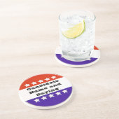 Politischer Knopf Getränkeuntersetzer (Seite)