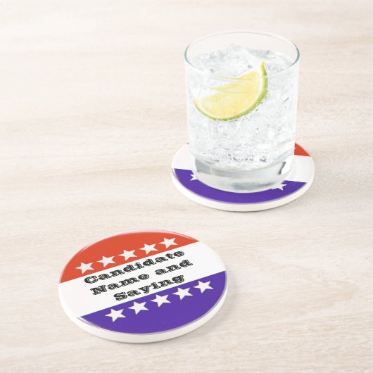 Politischer Knopf Getränkeuntersetzer (Seite)