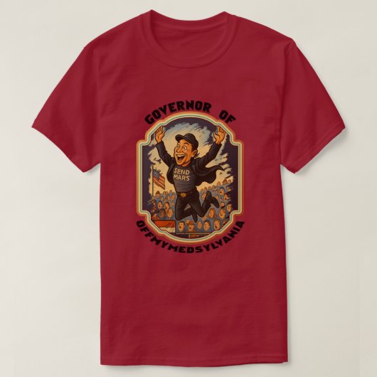 Politischer Parodie-T - Shirt "Gouverneur von Odmy (Design vorne)