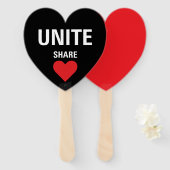 Politischer Protest der Einheit der Demokratie Fächer (Vorne und Hinten)